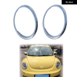 VW ビートル 2005-2010 ランプ カー ヘッドライト カバー レンズ シェル リング トリム ステッカー