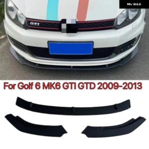 フォルクスワーゲン VW ゴルフ 6 MK6 GTI GTD 2009-2013 フロント バンパー リップスポイラー スプリッター ディフューザー カバー デフレクター