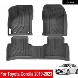 トヨタ カローラ 2019-2023 ハイブリッド TPE フロアマット 全ウェザー型フロアマットとカーゴ トランク ライナー クロス ハッチバック ではありません