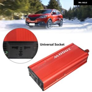 2000W 車用パワーインバーター USB充電コンバーター アダプター 正弦波 12V/24V AC 220V パワーコンバーター パワーインバーター
