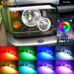 ランドローバー ディスカバリー II 2 2003 2004 RFリモートBLUETOOTH対応アプリマルチカラーRGB LEDエンジェルアイキット ハローリングライト