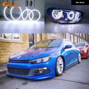 フォルクスワーゲン VW シロッコ III プレフェイスリフト 2008 2009 2010 2012 2013 デイライト 超高輝度 COB LED エンジェルアイキット ハローリング