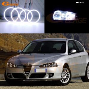 アルファロメオ 147 2005 - 10 超高輝度 COB LED エンジェルアイキット ハローリング デイライト
