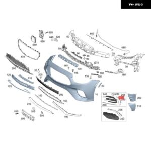 左フロント バンパー トリム ストリップ A2138856306 メルセデス ベンツ E クラス W213 C238 2015-2023 カーアクセサリー ブライトブラック