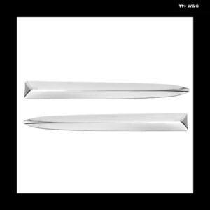 1ペア クローム フロント バンパー アッパーモールディングストリップ カバー トリム フィアット 500 2008-2015 735455041