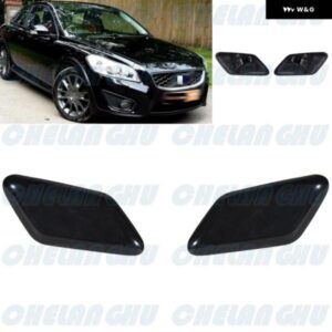 ボルボ C30 2010 1ペア フロント ヘッドライト ヘッドランプ ウォッシャーノズル シリンダー ジェットウォッシャーカバー キャップ 39863927 39863944