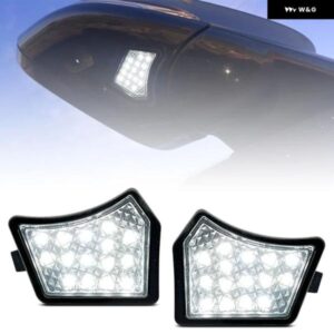 ボルボ V40 V50 V60 V70 C30 C70 S40 S60 S80 V70 XC70 XC90 ジャガー XJ XF XK XE ホワイト LED アンダーサイドミラー パドルライト 2個