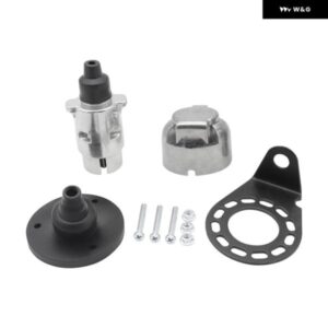 7ピントレーラープラグ 12V RVソケット ブラケット 付き トレーラー信号ランプコネクタ ディスプレイ トレーラーアクセサリー