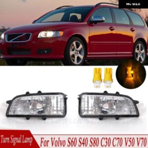 ウィンカーライト バックミラー サイドウィングミラー インジケーター 2007-2012 ボルボ S40 S60 S80 C30 C70 V50 V70 31111090 31111102
