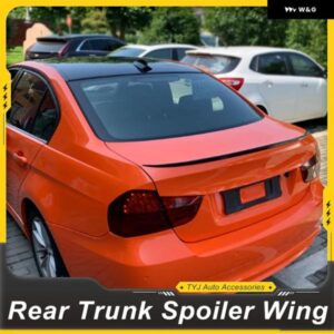 BMW 3シリーズ E90 2005 06 07 08 09 10 11 12 M3 M4 スタイル リア トランク リッド カースポイラー ウィング ABSブラックカーボンアクセサリーパーツ