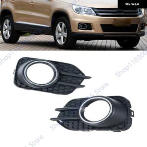 VW ティグアン 2012-2018 US バージョン フォグランプ カバー グリル ハニカム スタイリング フォグランプ カバー ベゼル 5N0853665G 5N0853666G