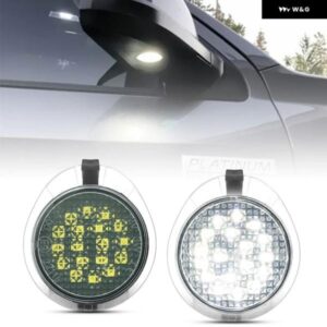 トヨタ タンドラ 2007-2020 セコイア 2008-2020 ホワイト LED アンダーサイドミラー パドルライト 2個