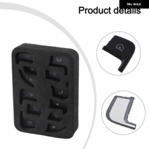 ブラックABS製 ステアリングホイール ボタン カバー ステッカー ベンツ C W205 2015 18 12枚 で安全性と コントロール 性を向上