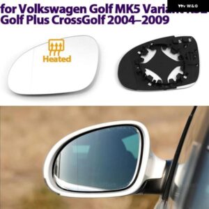 サイドバックミラー ヒーターガラス ヒーター付きミラー レンズ フォルクスワーゲン ゴルフ 5 MK5 GTI ヴァリアント R32 プラス クロス ゴルフ MK5