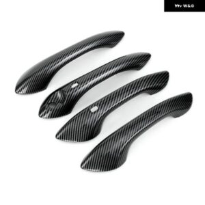 車 外装 ドアハンドル カバー トリム シボレー トラック ス シーカー 2023 2024 アクセサリー ABS カーボン