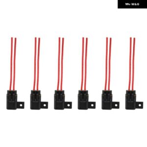 自動車/船舶用耐候性ブレード型ATO/ATCヒューズ ホルダー カバー 付き 12 AWG 30A 6個パック