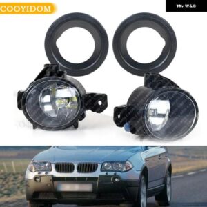 車用フロント バンパー フォグランプ BMW X3 E83 2004 2005 2006 フロント フォグランプ トリム ベゼル シェード カバー 51113400911 51113400912