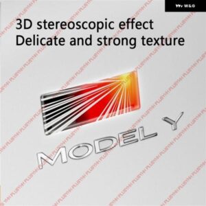 モデルY ジュニパー 2025 2026 プレイドエンブレム ステッカー モデル3 ハイランド 2024 タイムスペーストンネルロゴ トランク バッジ デカール アクセサリ