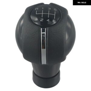 6速 シフト ノブ ブラック マニュアル ギアノブ 快適な運転 簡単取り付け プラスチック PUレザー