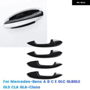 1セット 外装 ドアハンドル トリム カバー メルセデス ベンツ C/E/GLC/GLB/A/B/GLE/GLS/CLA/GLA クラス ドアプル ステッカー LHD