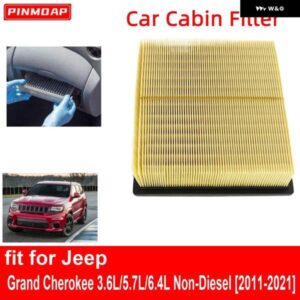 エンジン キャビンエア フィルター ジープ グランド チェロキー 3.6L/5.7L/6.4L 非ディーゼル 2011-2021 オート フィルター カー エンジン ボンファイバー