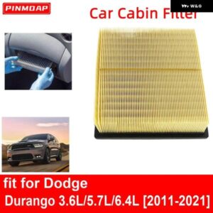 カー エンジン キャビンエア フィルター ダッジ デュランゴ 3.6L/5.7L/6.4L 2011-2021 オート フィルター カー エンジン ボンファイバー CA10755 17801-0P05