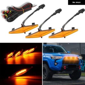 6LED 車 グリル LEDライト ワイヤー ハーネス カスタム 車 デイタイム ランニングライト フォグランプ トヨタ 4RUNNER 2014-2019