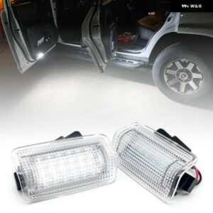 2 個 トヨタ プラド ロライマレイツセコイア SAI シエナシエマタラゴ タンドラ ヴェンツァヴェルファイアホワイト LED アンダードアカーテシライト