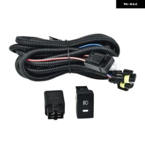 アクセサリー フォグライト ハーネス ジャガー Sタイプ Xタイプ 2004-2008 プラスチック メタル ブラック H11 パーツ配線 LED インジケーター スイッチ付き