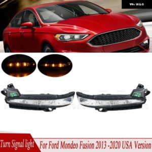 LED ウィンカーランプ バックミラー サイドウィンカー フラッシャーライト フォード モンデオ フュージョン 2013-2016 - 20 USA バージョン