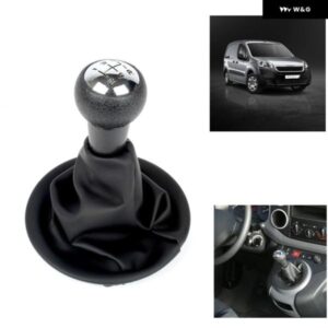 プジョー パートナー 5速ギアスティック シフト ノブ レベルレザー ブーツ 2008 - 18