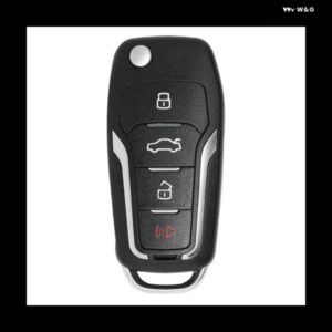 XHORSE XKFO01EN 汎用 ワイヤーリモートキーフォブフリップ4 ボタン フォード スタイル VVDIキー
