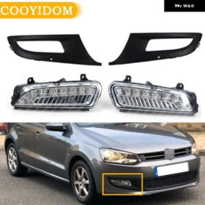 車用LEDフロント フォグランプ DRL VW フォルクスワーゲン ポロ MK8 6R 2011 2012 2013 フロント バンパー ランプライト 6RD 941 699 6RD 941 700