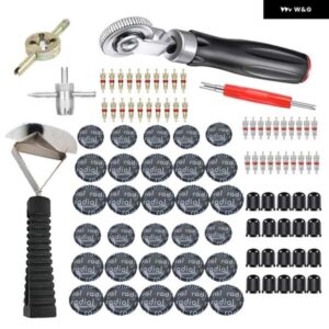 汎用 車 オートバイ タイヤタイヤリペアゴム接着剤パッチツールパケットラジアルタイヤ チューブ レスタイヤパッチ 85個