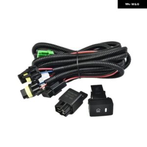 アクセサリー フォグランプ ハーネス 3個セット プラスチック メタル 実用ソケット LEDインジケータスイッチ 自動車用リレー付き