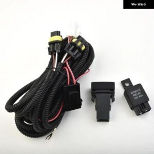 アクセサリー フォグライト ハーネス 3点セット ジャガー Sタイプ Xタイプ 2004-2008 プラスチック メタル ブラック H11 パーツ 配線 12V