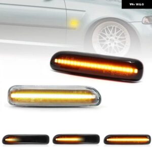 2個 BWM E46 3シリーズ セダン クーペ ツーリング カブリオレ コンパクト リムジン LED サイドマーカーランプ フェンダー ウィンカーライト