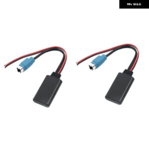 2個 車用 BLUETOOTH モジュール 音楽 アダプター AUX オーディオ ケーブル ALPINE CDE-W203RI IDA X303 X305 X301 KCE-237B