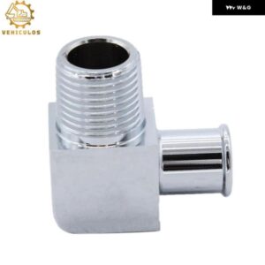 1個 90度ヒーターホース継手 5/8インチ 1/2インチ NPT ホースバーブ クローム ビレット アルミ オール1/2インチ NPT ウォーター ポンプ /吸気 マニホールド