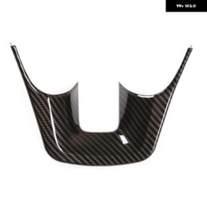 カーボンパターン ABS ステアリングホイール カバー 簡単取り付けパーツアクセサリー トヨタ フォーチュナー 16-22