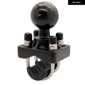 ダブルUボルト オートバイ 自転車 ハンドルバー レール マウント ベース 1.5インチ ボール付き GOPRO カメラ GARMIN SONY