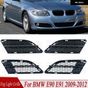 カーアクセサリー フロント バンパー アンダー フォグランプ グリル メッシュ 51117198901 51117198902 BMW E90 E91 2009 - 12