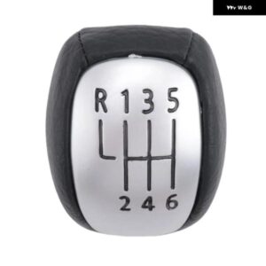 6速カー ギア シフト ノブ PUレザー レバー シフター ハンドボール ルノー/ラグナ MK3 2007-2014