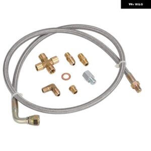 汎用 ターボオイルフィードラインオイルリターンライン オイルドレン ラインキット 1/8 NPT 4AN T3 T4 T3/T4 T04E T70 T66 T67 GT35