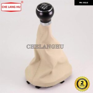 フォルクスワーゲン VW トゥーラン 2003 - 10 カー スタイリング 6速カー ギア シフト ノブ イエローレザー ブーツ