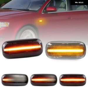 アウディ A3 S3/8P A4 S4/RS4 A6 S6/RS6 A8 TT クリアスモークレンズ LED サイドマーカーランプ フェンダーウィンカー ダイナミック アンバー ライト