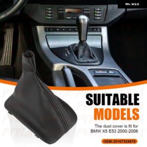 BMW X5 E53 2000 - 06 カーアクセサリー オートマチックギアスティック シフト ノブ PUレザー ブーツ 25167524978