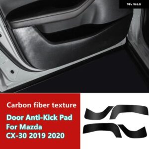 車用カーボンドアアンチキック パッド サイドエッジ マットカバー ステッカー マツダ CX-30 2019 2020 4枚セット