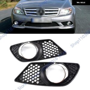 車用 フォグランプ カバー メルセデス ベンツ C クラス W204 2008-2010 2048850353 2048850253 フロント バンパー フォグランプ ランプカバー アクセサリー