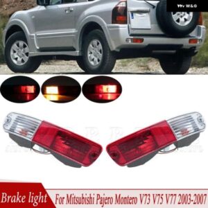 リア バンパー ブレーキライト リフレクター ハザード灯 後退灯 電球 付き 三菱 パジェロ モンテロ V73 V75 V77 2003-2007